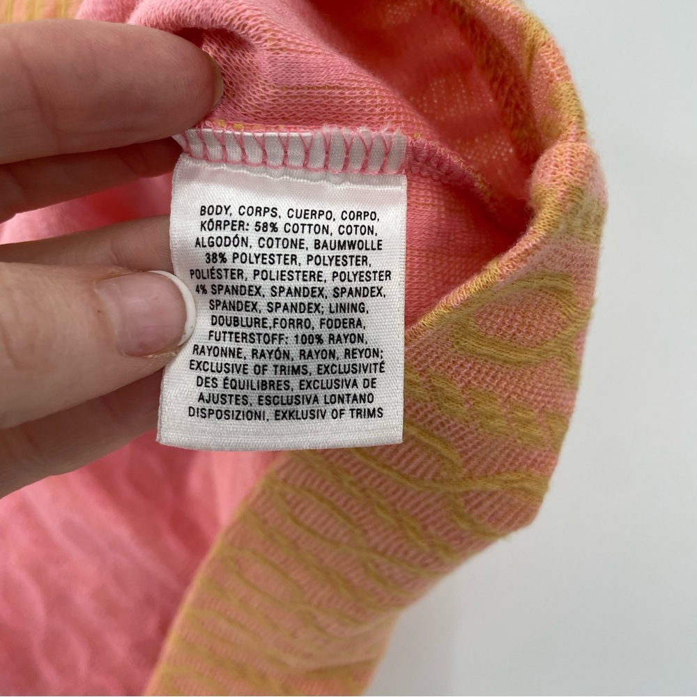 Anthropologie Post Stamp 9-h15 stcl Peek A Boo Back Orange and Pink Mini dress - Picture 7 of 12